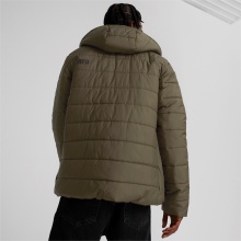 Puma Quilted Jacket Essential with Hood (padded, warm) olive green Men